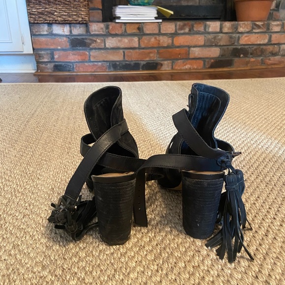 Sam Edelman Black Fringe Heels - Picture 9 of 14